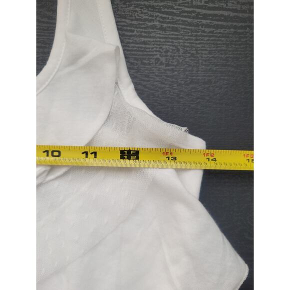 Y2k Color Story Lacey Ruffle Tank Top Size S White Preppy Fairy Ethereal Dainty - Picture 7 of 7